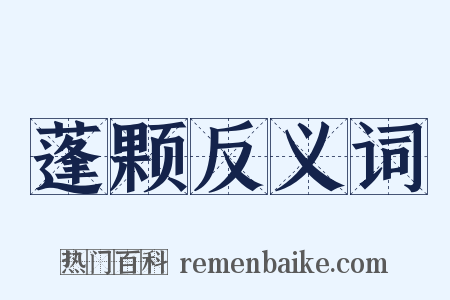 蓬颗反义词是什么意思的图片